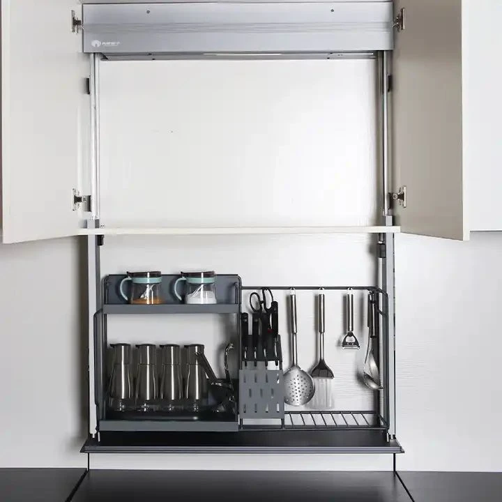 Automatisiertes Hebegestell für Küchenschrankbeschläge im modernen Design